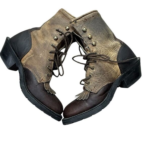 Aero Guide Leather Lace-Up Western Boot - Picture 2 of 8